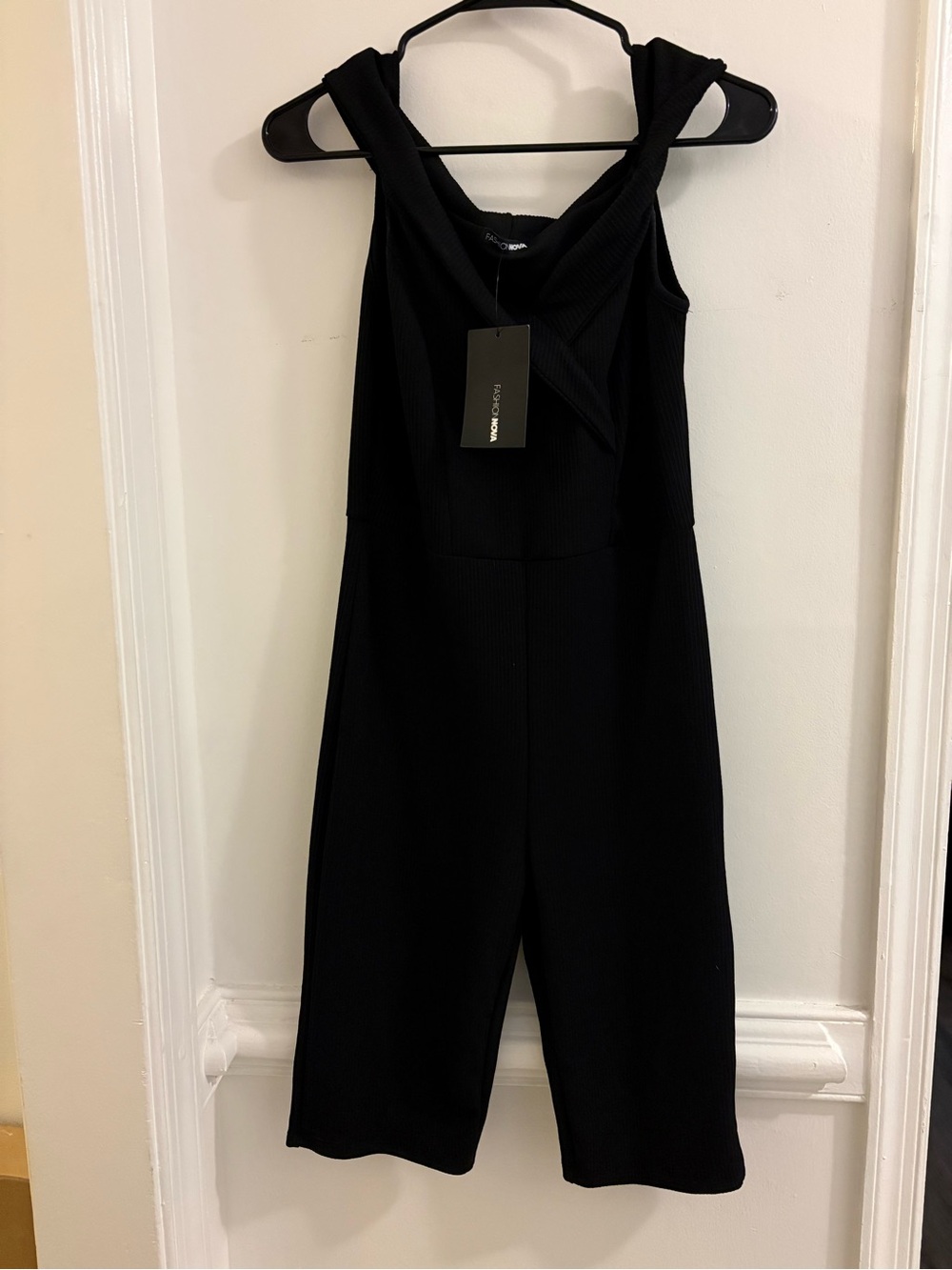 Fashion Nova Waiting For You Ribbed Biker Romper - Black - Picture 5 of 7